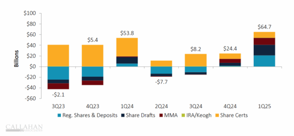 1Q25 Share Change By Product