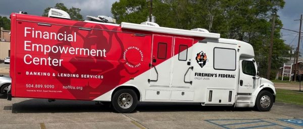 The New Orleans Firemen's FCU mobile branch is one foot shorter than a commercial truck and is intended to bring banking access to storm-ravaged and rural communities in its field of membership.
